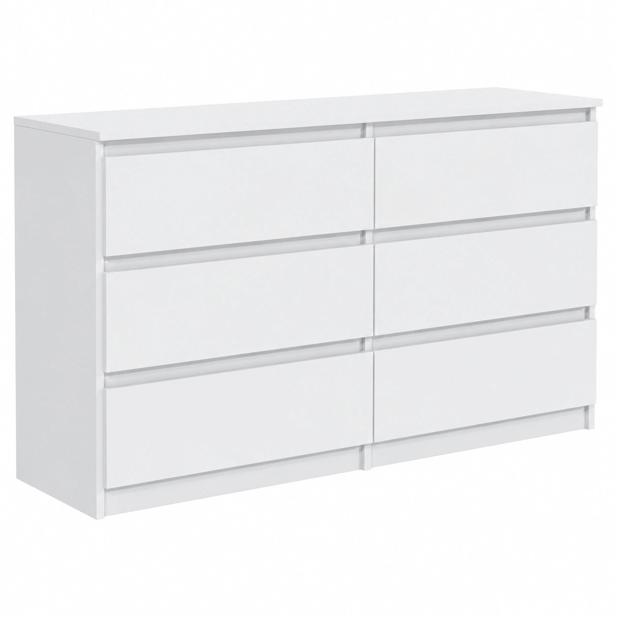 Cómoda de Dormitorio con 6 Cajones en Blanco, Moderna y Espaciosa de 100x39x78,5 cm