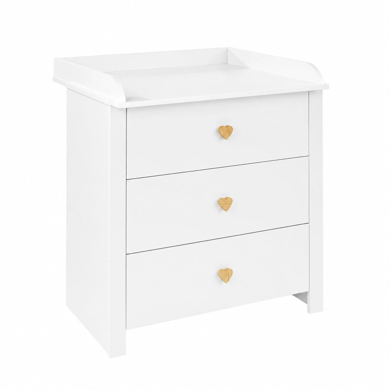 Cómoda para Bebé Blanca con Cambiador Desmontable y Cajones Silenciosos de MDF