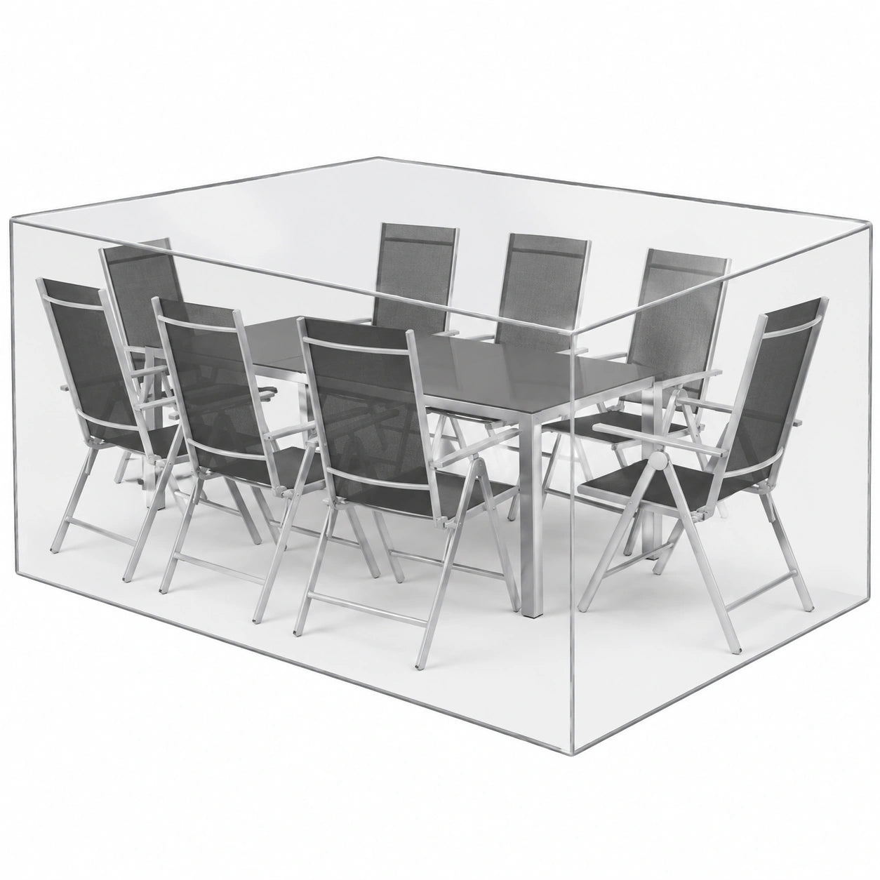 Funda Impermeable para Muebles de Jardín, Protección Exterior Anti-UV y a Prueba de Viento, 250x210x90 cm