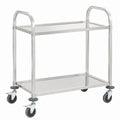 Carrito de Cocina de Acero Inoxidable con Ruedas, 95x45x83,5 cm, para Catering y Hogar