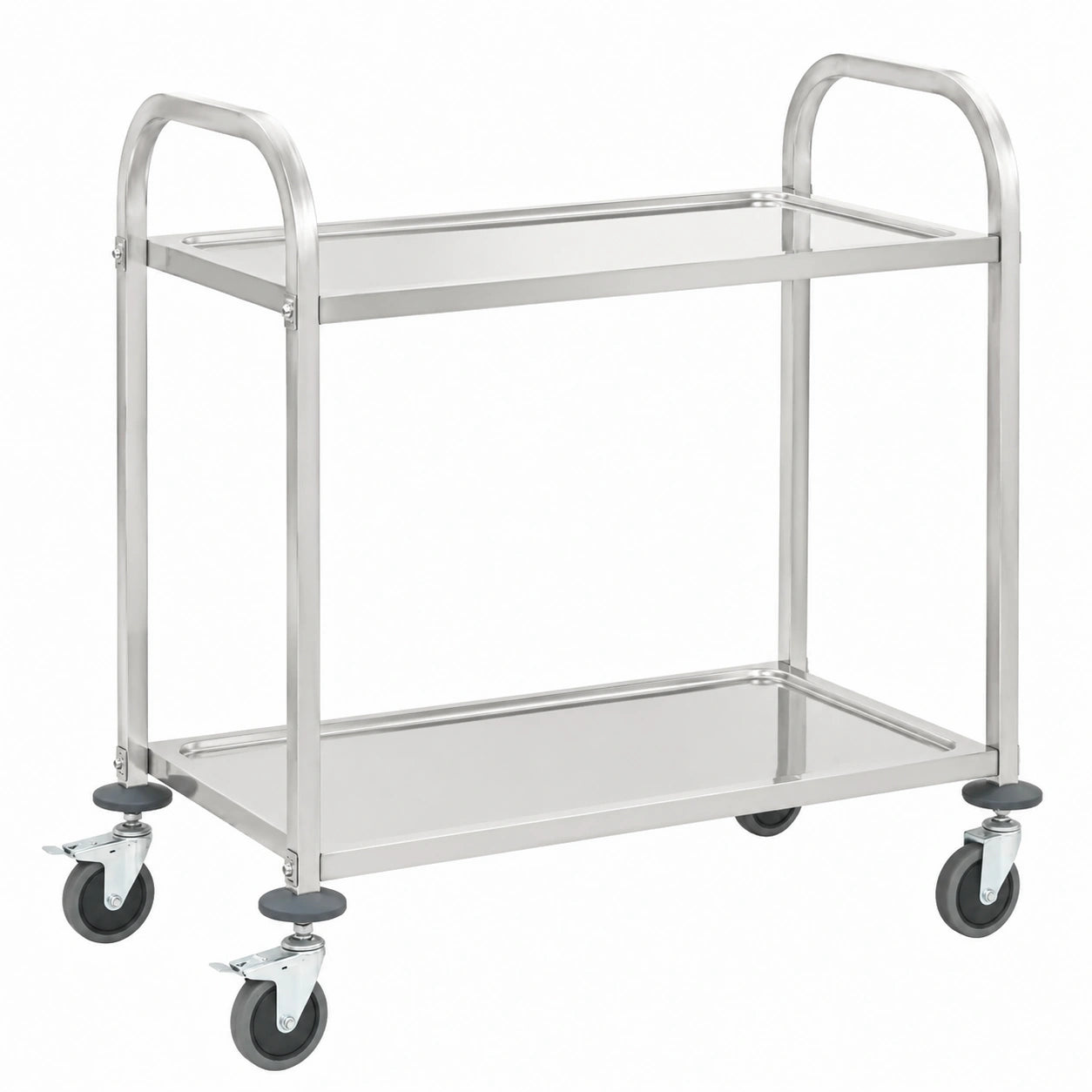 Carrito de Cocina de Acero Inoxidable con Ruedas, 95x45x83,5 cm, para Catering y Hogar