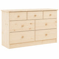 Cajonera Alta de Pino Macizo 112x35x73 cm de vidaXL