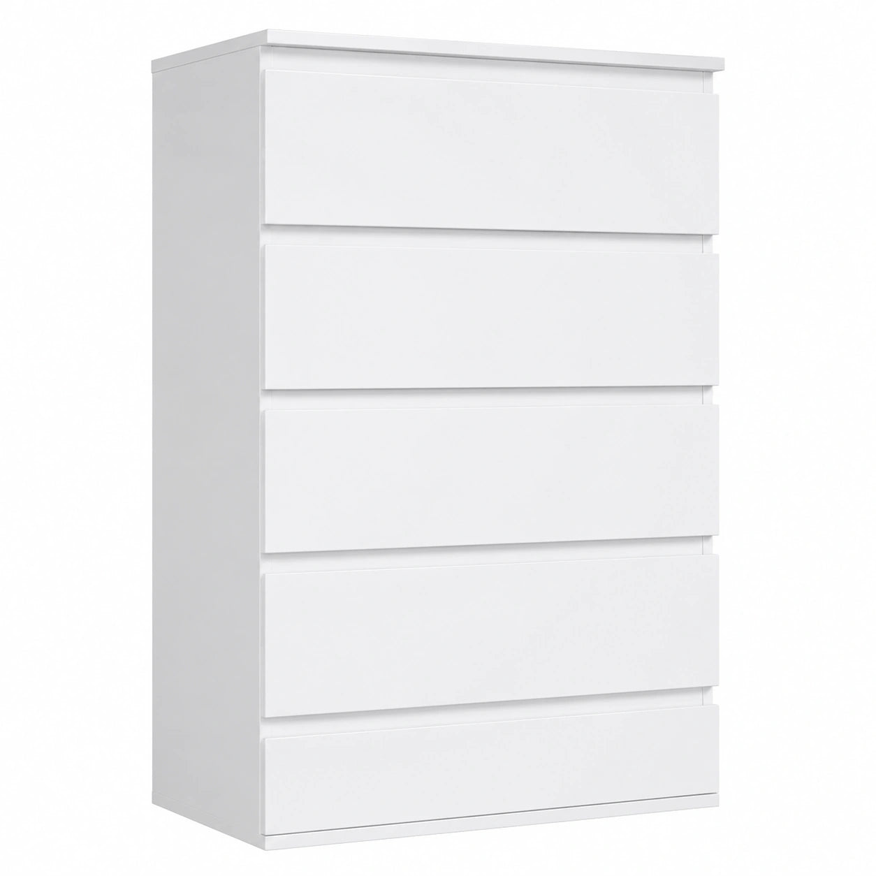 Cajonera Blanca de 4 Cajones para Dormitorio, 60x40x80cm