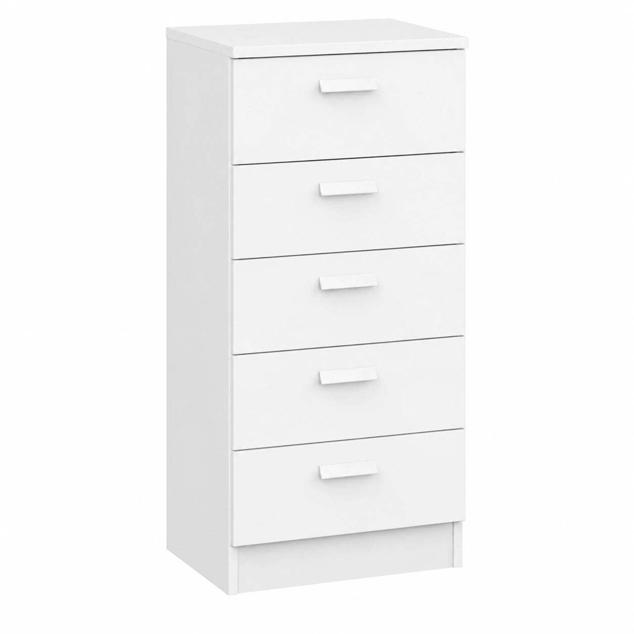 Cómoda de 6 Cajones con Guías Metálicas, Tiradores y Acabado Blanco - Colección Tibet